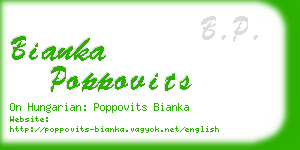 bianka poppovits business card